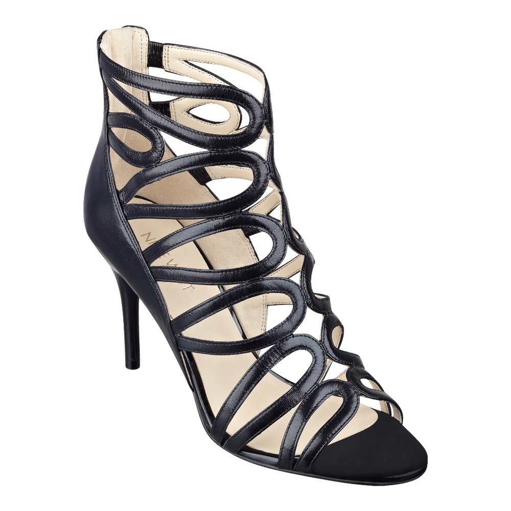 Nine West NWYOLO - Black Open Toe Heel - Sz 9.5M